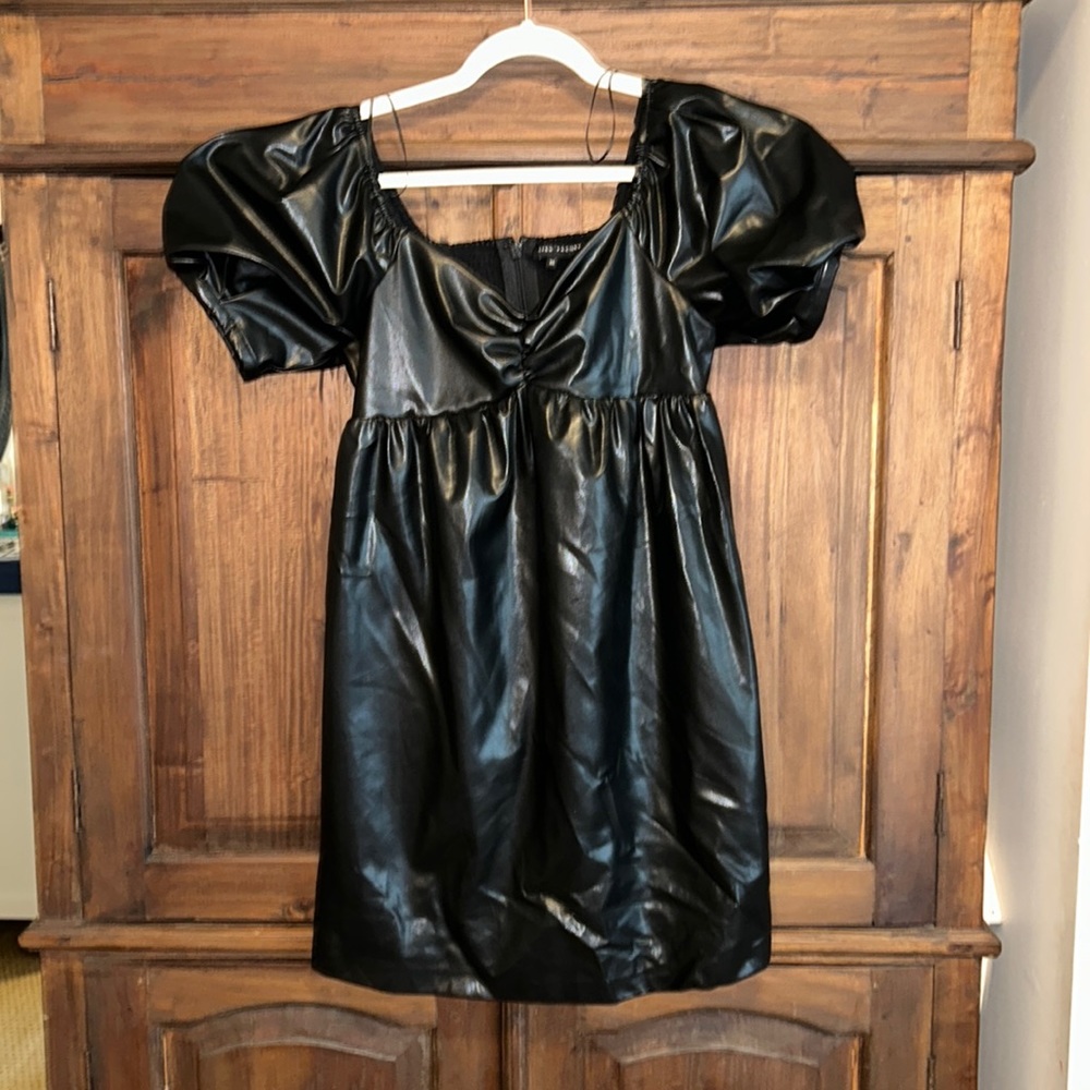 English Factory Black Leather Dress